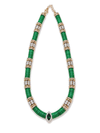 Collier BLUMA — Vert émeraude - Avec goutte