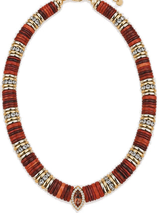 Collier BLUMA — Terracotta (pierre champagne) - Avec goutte