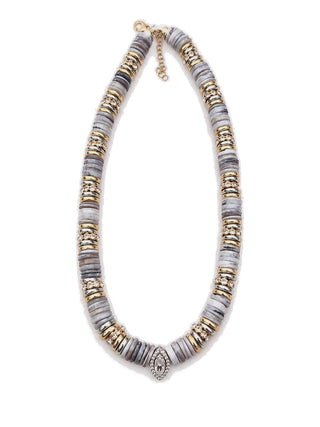 Collier BLUMA — Gris - Avec goutte