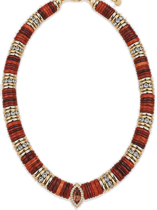 Collier BLUMA — Terracotta (pierre champagne) - Avec goutte